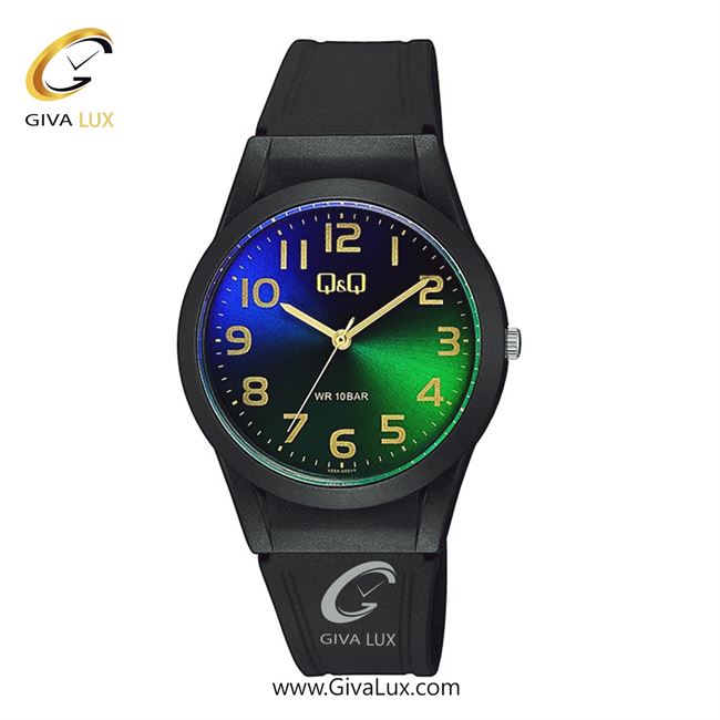 ساعت مچی اورجینال زنانه کیو اند کیو Q&Q مشکی | مشکی| آبی-سبز| کد رفرنس V25A-005VY