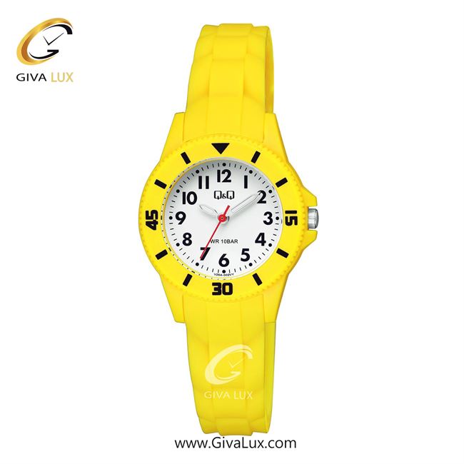 ساعت مچی اورجینال زنانه کیو اند کیو Q&Q زرد | زرد| سفید| کد رفرنس V26A-002VY