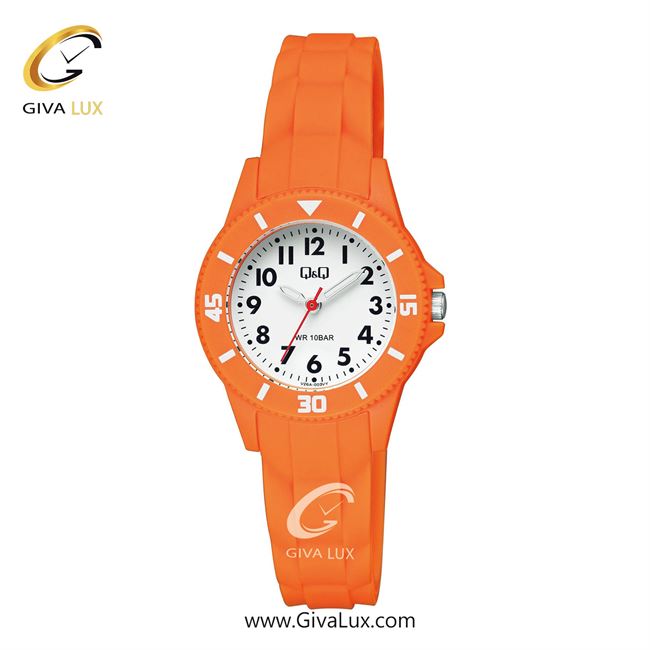 ساعت مچی اورجینال زنانه کیو اند کیو Q&Q نارنجی | نارنجی| سفید| کد رفرنس V26A-003VY