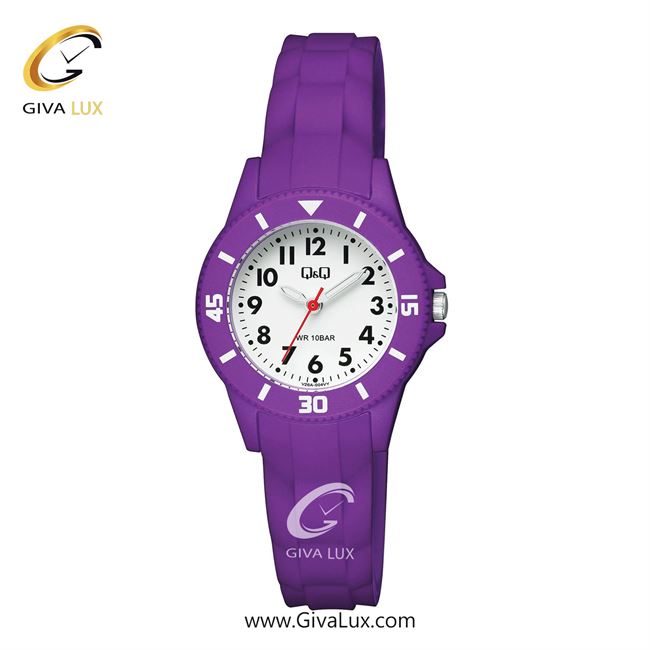ساعت مچی اورجینال زنانه کیو اند کیو Q&Q بنفش | بنفش| سفید| کد رفرنس V26A-004VY