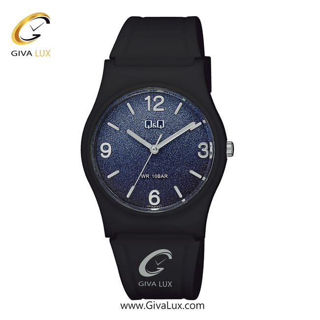 ساعت مچی اورجینال زنانه کیو اند کیو Q&Q مشکی | مشکی| سرمه ای-نقره ای| کد رفرنس V27A-014VY