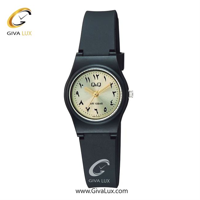 ساعت مچی اورجینال زنانه کیو اند کیو Q&Q مشکی | مشکی| طلایی| کد رفرنس V28A-011VY