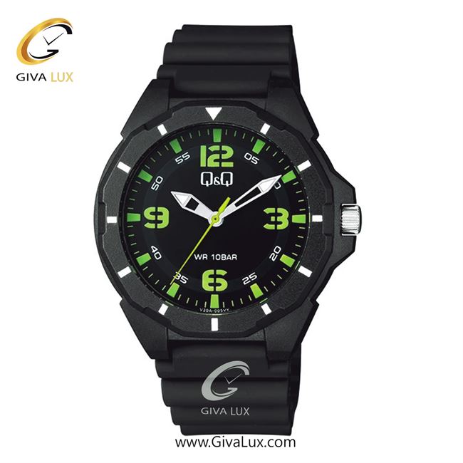 ساعت مچی اورجینال مردانه کیو اند کیو Q&Q مشکی | مشکی| مشکی| کد رفرنس V30A-005VY