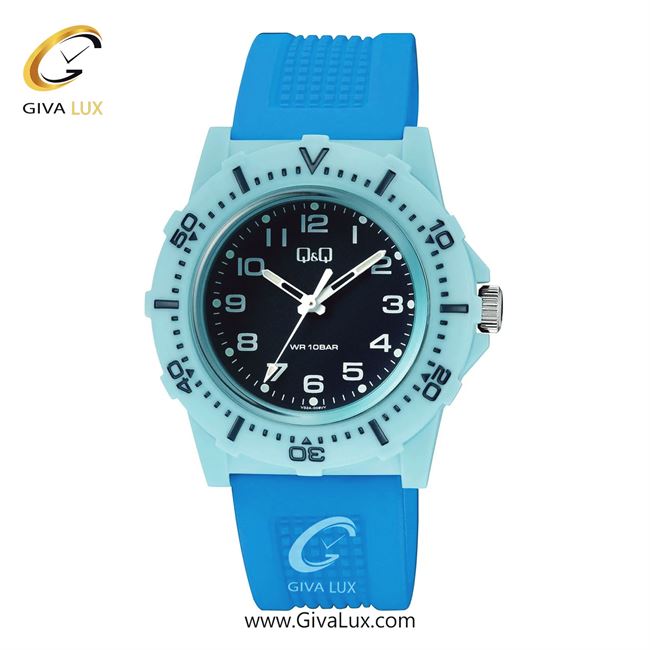 ساعت مچی اورجینال مردانه کیو اند کیو Q&Q آبی | آبی| مشکی| کد رفرنس V32A-008VY