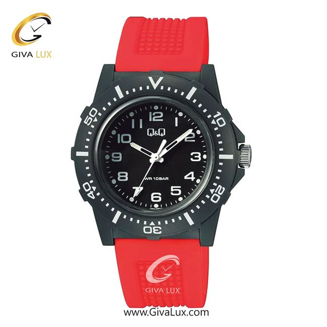 ساعت مچی اورجینال مردانه کیو اند کیو Q&Q مشکی | قرمز| مشکی| کد رفرنس V32A-006VY