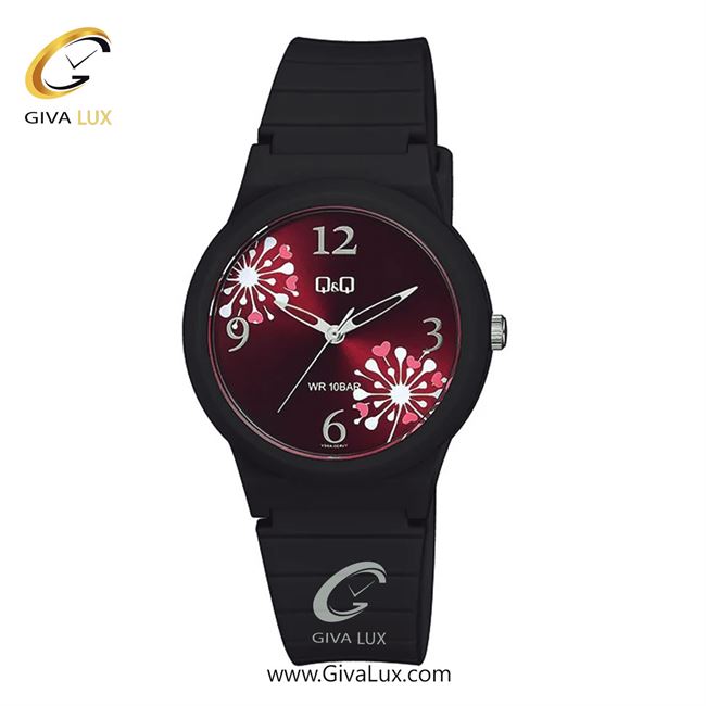 ساعت مچی اورجینال زنانه کیو اند کیو Q&Q مشکی | مشکی| قرمز| کد رفرنس V34A-004VY