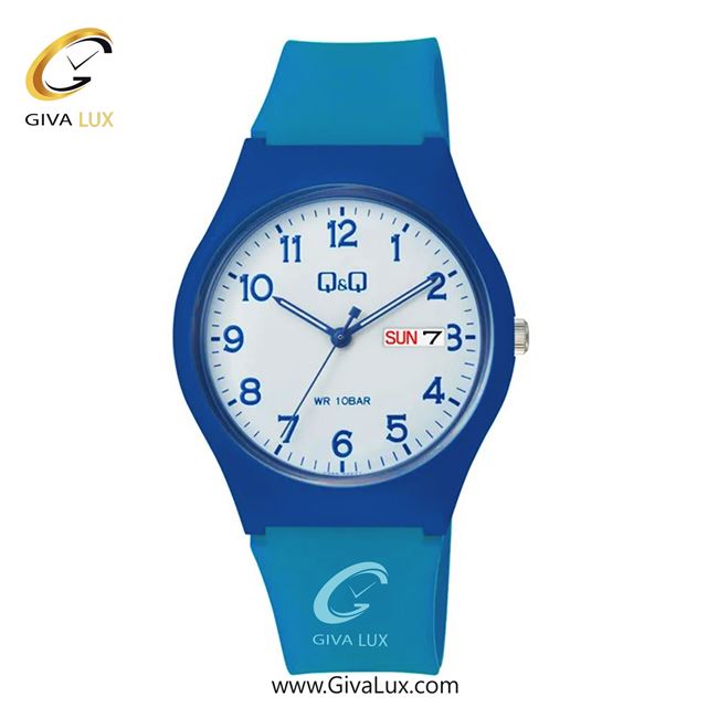 ساعت مچی اورجینال زنانه کیو اند کیو Q&Q آبی | آبی| سفید| کد رفرنس V39A-002VY