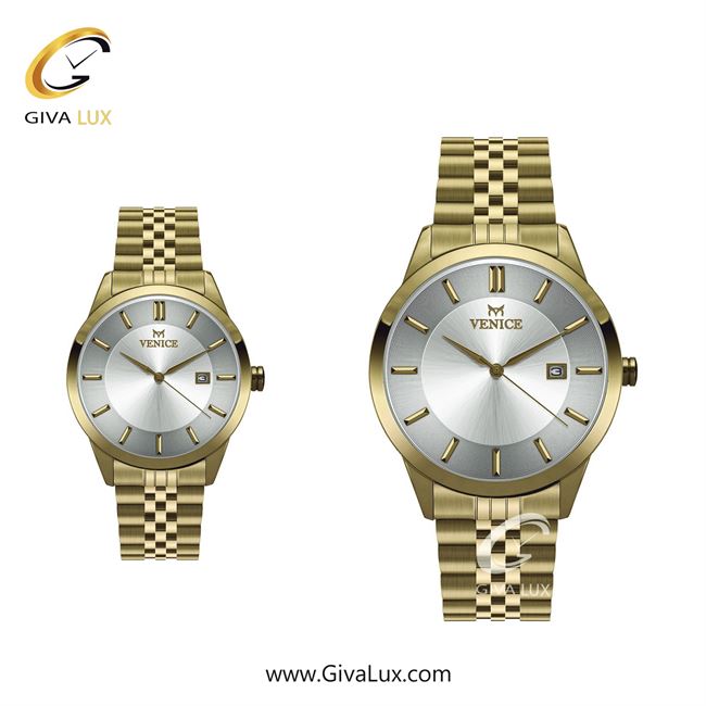ساعت مچی اورجینال ست ونیز طلایی | طلایی| نقره ای| کد رفرنس V800172103