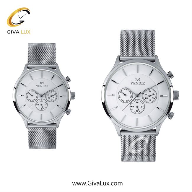 ساعت مچی اورجینال ست ونیز سه موتوره فول تایم نقره ای | نقره ای| سفید| کد رفرنس V800591103