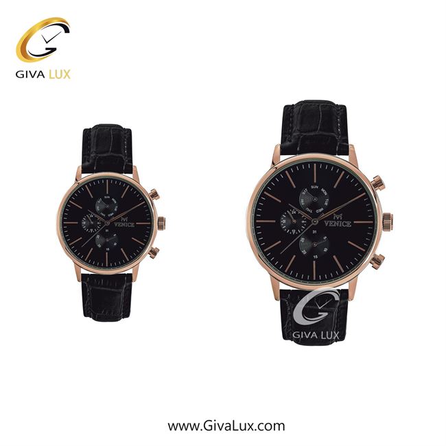 ساعت مچی اورجینال ست ونیز سه موتوره فول تایم رزگلد | مشکی| مشکی| کد رفرنس V800933403