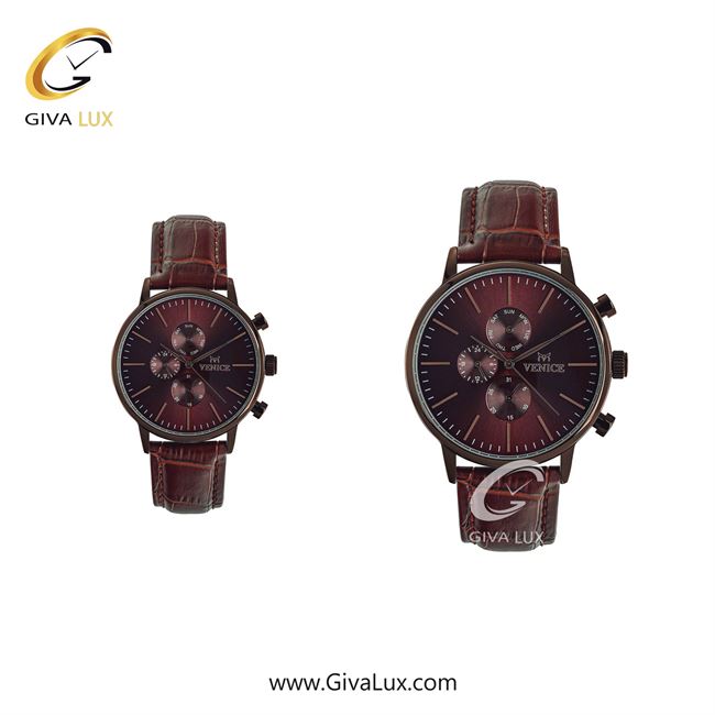 ساعت مچی اورجینال ست ونیز سه موتوره فول تایم کافی | قهوه ای| قهوه ای| کد رفرنس V800933903