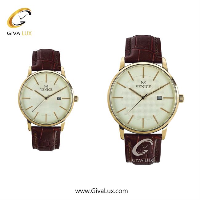 ساعت مچی اورجینال ست ونیز طلایی | قهوه ای| سفید| کد رفرنس V800942003