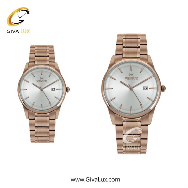 ساعت مچی اورجینال ست ونیز رزگلد | رزگلد| نقره ای| کد رفرنس V801113103