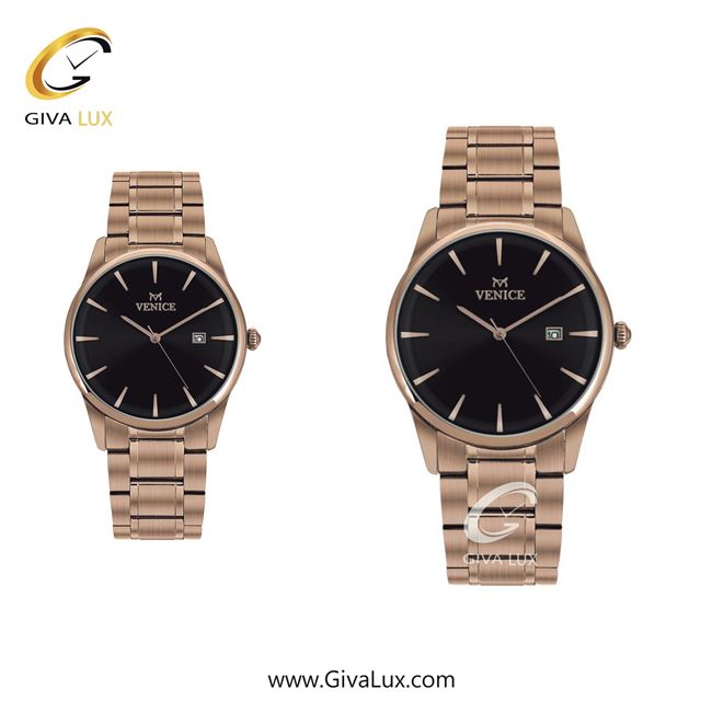 ساعت مچی اورجینال ست ونیز رزگلد | رزگلد| مشکی| کد رفرنس V801113403