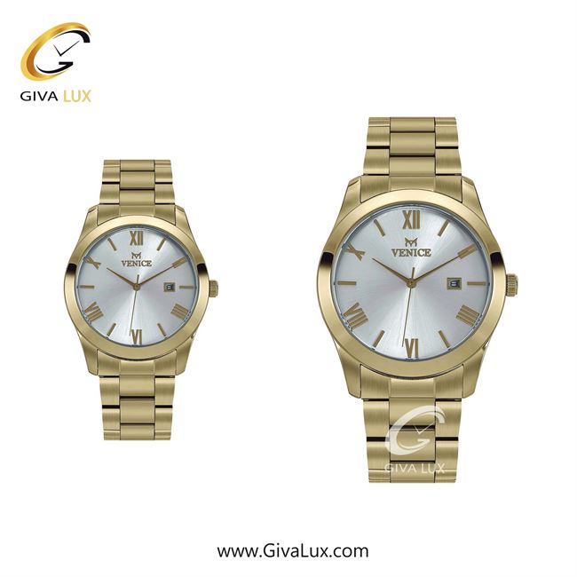 ساعت مچی اورجینال ست ونیز طلایی | طلایی| نقره ای| کد رفرنس V801142103