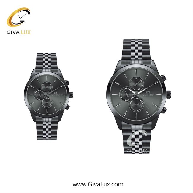 ساعت مچی اورجینال ست ونیز سه موتوره فول تایم تیتانیوم | تیتانیوم| دودی|تیتانیوم| کد رفرنس V801164603