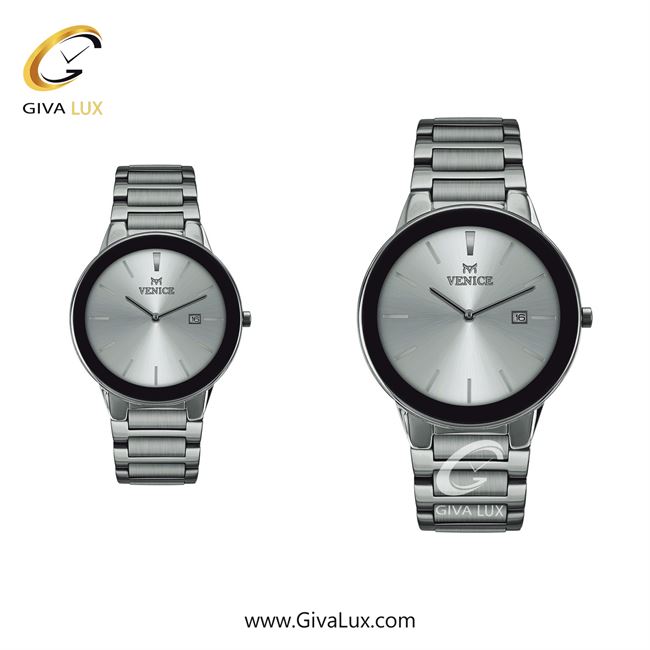 ساعت مچی اورجینال ست ونیز نقره ای-مشکی | نقره ای| نقره ای| کد رفرنس V801191103