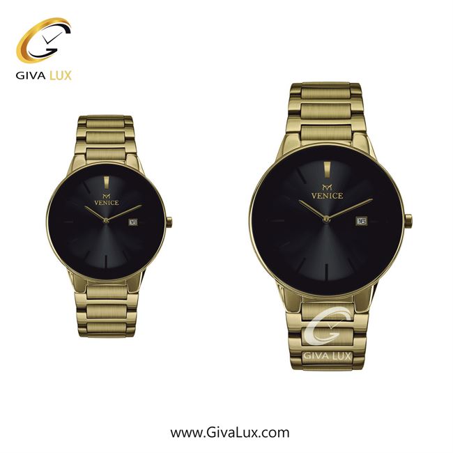 ساعت مچی اورجینال ست ونیز مشکی-طلایی | طلایی| مشکی| کد رفرنس V801192503