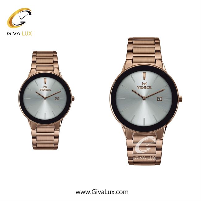 ساعت مچی اورجینال ست ونیز رزگلد-مشکی | رزگلد| نقره ای| کد رفرنس V801193103
