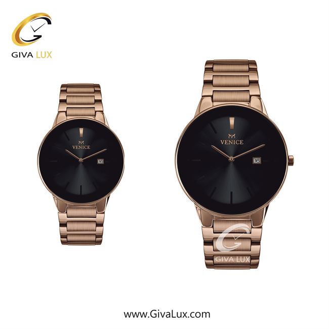 ساعت مچی اورجینال ست ونیز رزگلد-مشکی | رزگلد| مشکی| کد رفرنس V801193403