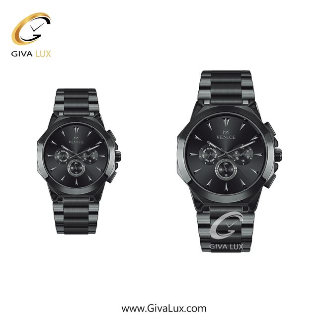 ساعت مچی اورجینال ست ونیز سه موتوره فول تایم تیتانیوم | تیتانیوم| دودی|تیتانیوم| کد رفرنس V801224603