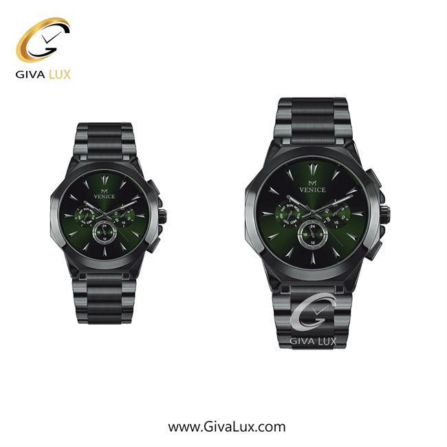 ساعت مچی اورجینال ست ونیز سه موتوره فول تایم تیتانیوم | تیتانیوم| سبز یشمی تیره| کد رفرنس V801224903