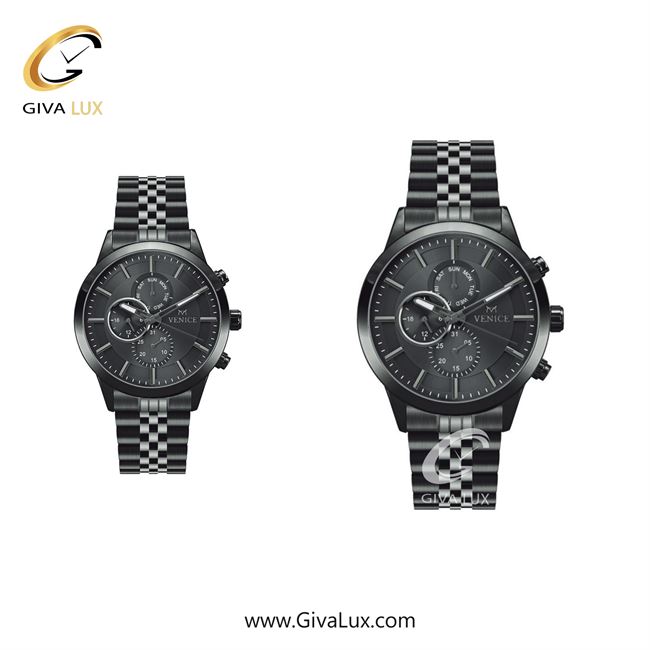 ساعت مچی اورجینال ست ونیز سه موتوره فول تایم تیتانیوم | تیتانیوم| دودی|تیتانیوم| کد رفرنس V801234603