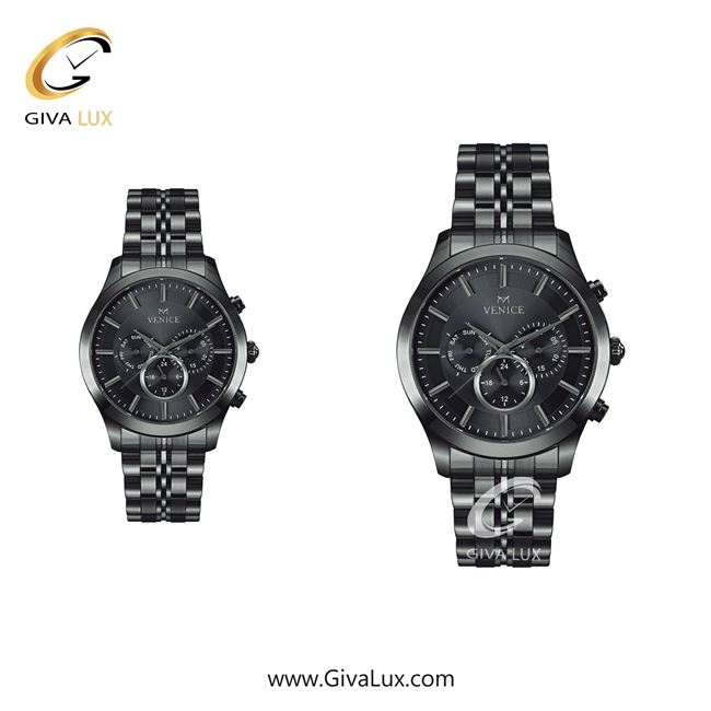ساعت مچی اورجینال ست ونیز سه موتوره فول تایم تیتانیوم | تیتانیوم| دودی|تیتانیوم| کد رفرنس V801264603
