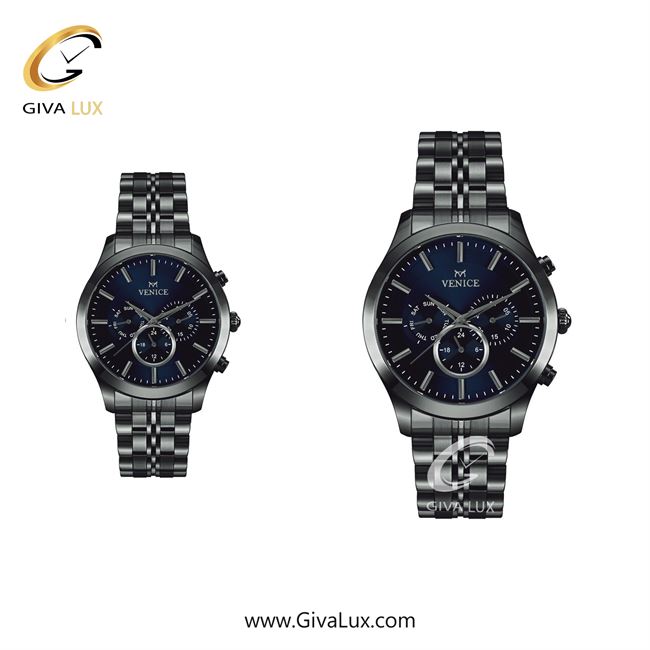 ساعت مچی اورجینال ست ونیز سه موتوره فول تایم تیتانیوم | تیتانیوم| سرمه ای| کد رفرنس V801264803