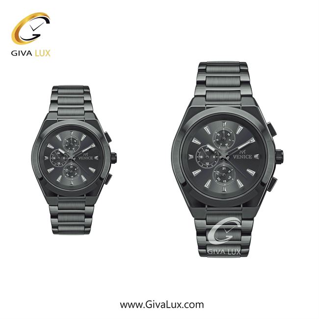 ساعت مچی اورجینال ست ونیز سه موتوره فول تایم تیتانیوم | تیتانیوم| دودی|تیتانیوم| کد رفرنس V801274603