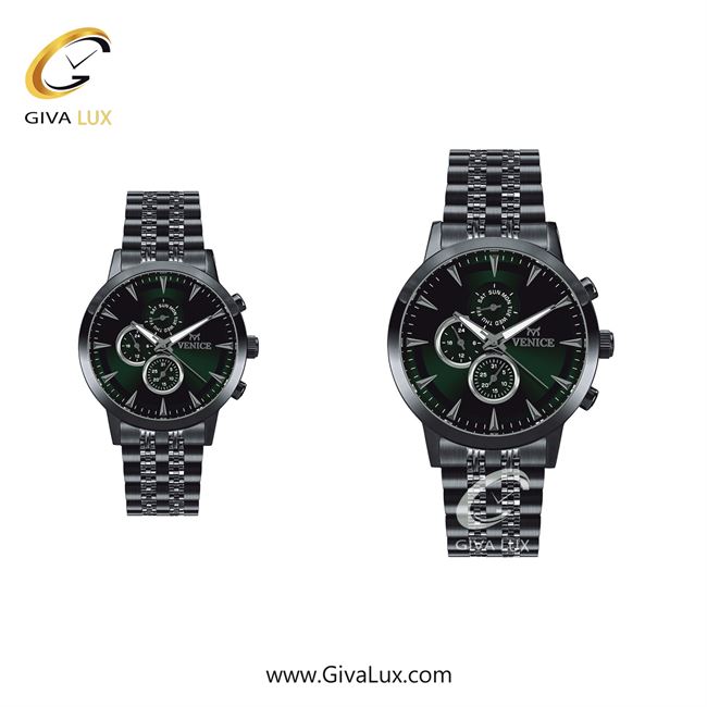 ساعت مچی اورجینال ست ونیز سه موتوره فول تایم تیتانیوم | تیتانیوم| سبز یشمی تیره| کد رفرنس V801284903