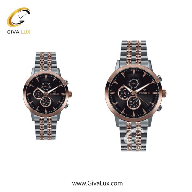 ساعت مچی اورجینال ست ونیز سه موتوره فول تایم نقره ای-رزگلد | رزگلد-نقره ای| مشکی| کد رفرنس V801286403