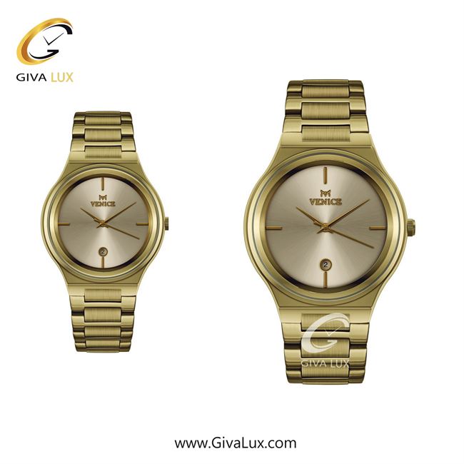 ساعت مچی اورجینال ست ونیز طلایی | طلایی| شامپاینی| کد رفرنس V801312303