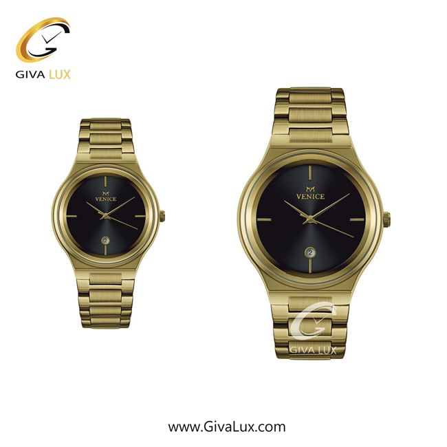ساعت مچی اورجینال ست ونیز طلایی | طلایی| مشکی| کد رفرنس V801312503