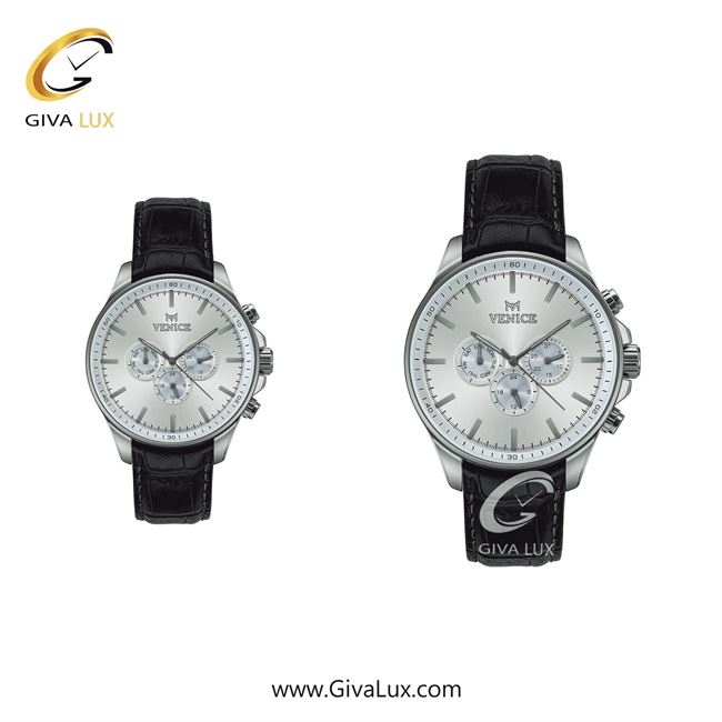 ساعت مچی اورجینال ست ونیز سه موتوره فول تایم نقره ای | مشکی| نقره ای| کد رفرنس V801391103