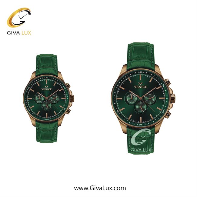 ساعت مچی اورجینال ست ونیز سه موتوره فول تایم رزگلد | سبز| سبز یشمی تیره| کد رفرنس V801393703