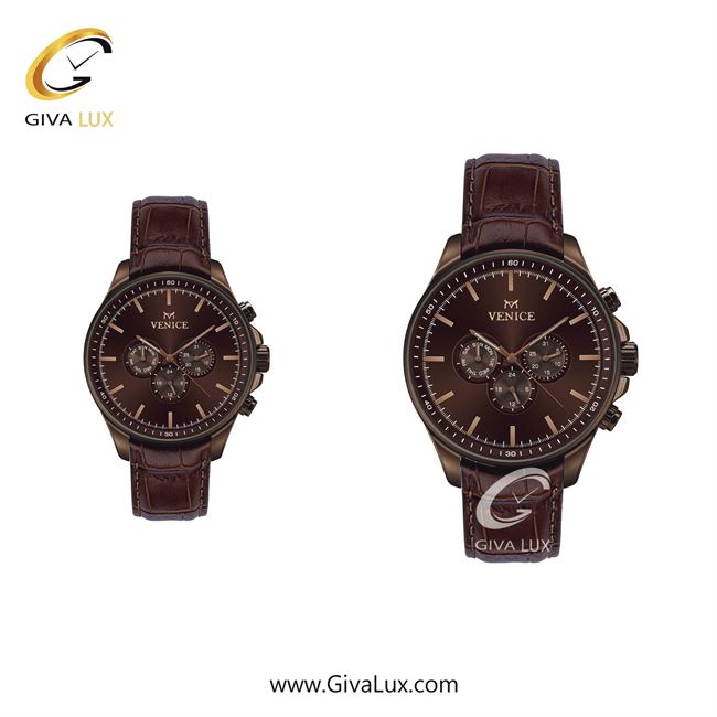 ساعت مچی اورجینال ست ونیز سه موتوره فول تایم کافی | قهوه ای| کافی| کد رفرنس V801393903