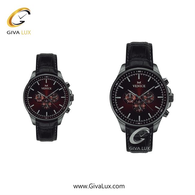ساعت مچی اورجینال ست ونیز سه موتوره فول تایم تیتانیوم | مشکی| زرشکی| کد رفرنس V801394703
