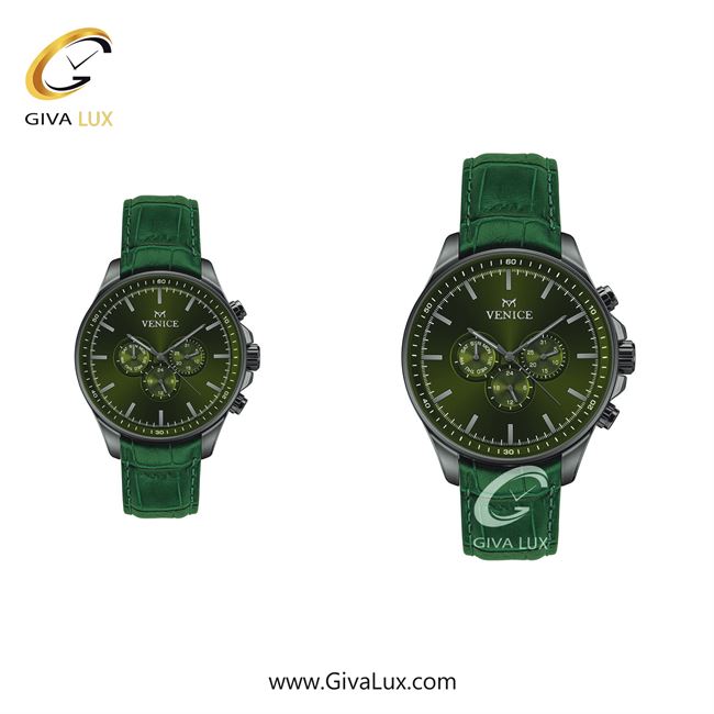 ساعت مچی اورجینال ست ونیز سه موتوره فول تایم تیتانیوم | سبز| زیتونی| کد رفرنس V801394903