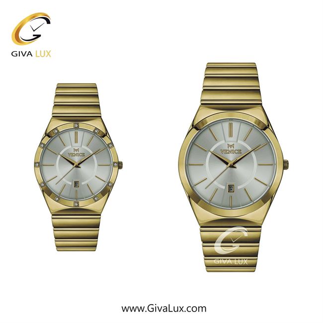 ساعت مچی اورجینال ست ونیز طلایی | طلایی| نقره ای| کد رفرنس V801402103