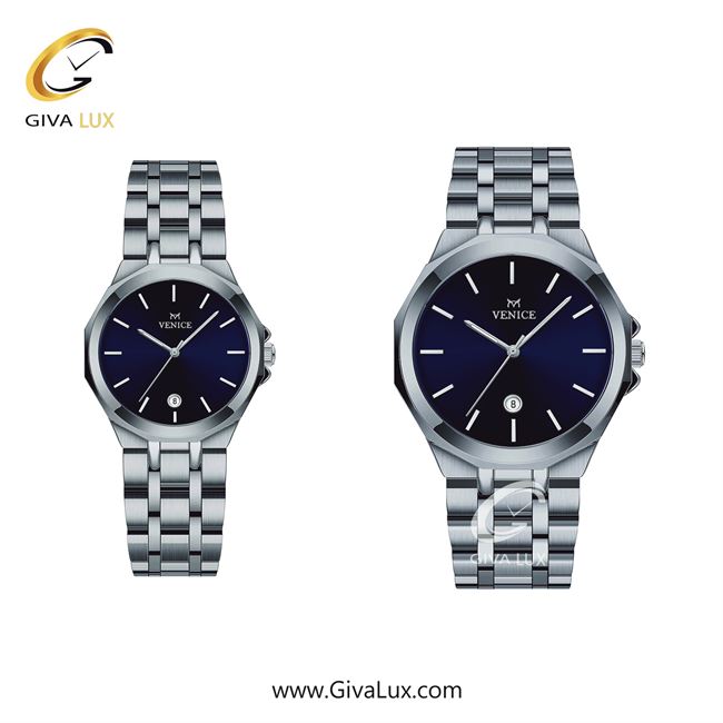 ساعت مچی اورجینال ست ونیز نقره ای | نقره ای| سرمه ای| کد رفرنس V801451403