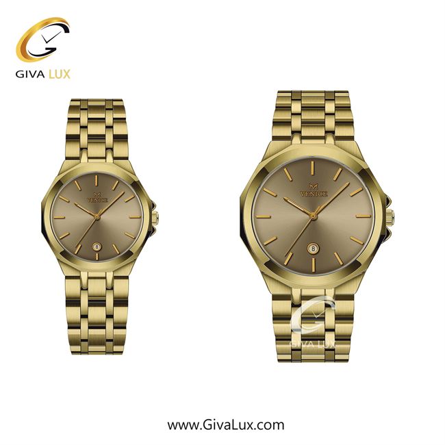 ساعت مچی اورجینال ست ونیز طلایی | طلایی| طلایی| کد رفرنس V801452303