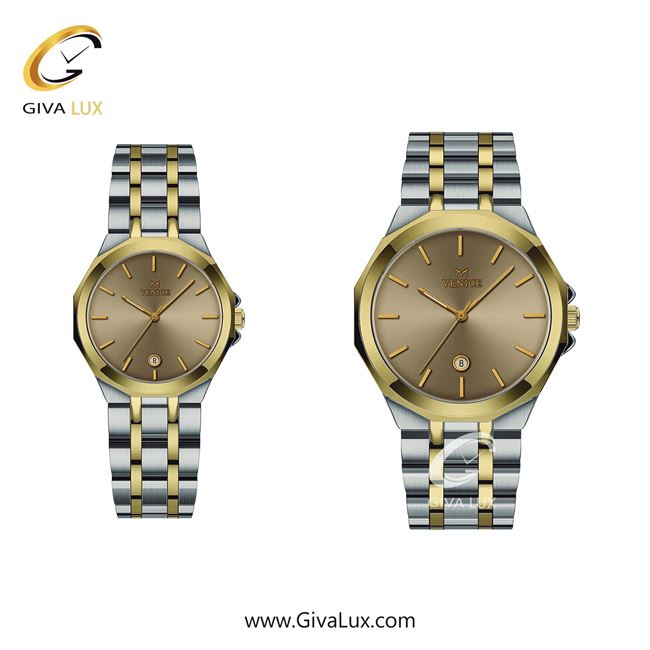 ساعت مچی اورجینال ست ونیز نقره ای-طلایی | طلایی-نقره ای| خاکی| کد رفرنس V801455403