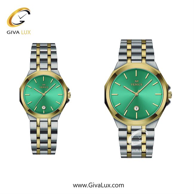 ساعت مچی اورجینال ست ونیز نقره ای-طلایی | نقره ای-طلایی| سبز| کد رفرنس V801455713