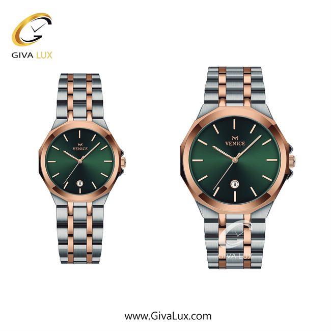 ساعت مچی اورجینال ست ونیز نقره ای-رزگلد | نقره ای-رزگلد| سبز یشمی تیره| کد رفرنس V801456503