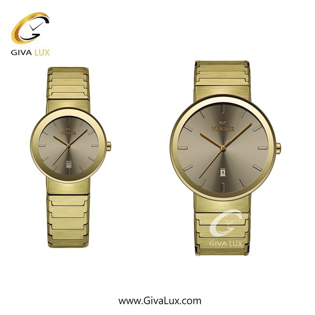 ساعت مچی اورجینال ست ونیز طلایی | طلایی| خاکی| کد رفرنس V801462303
