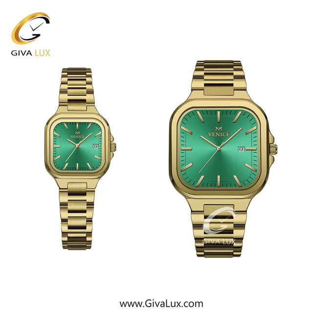 ساعت مچی اورجینال ست ونیز طلایی | طلایی| سبز| کد رفرنس V801472813