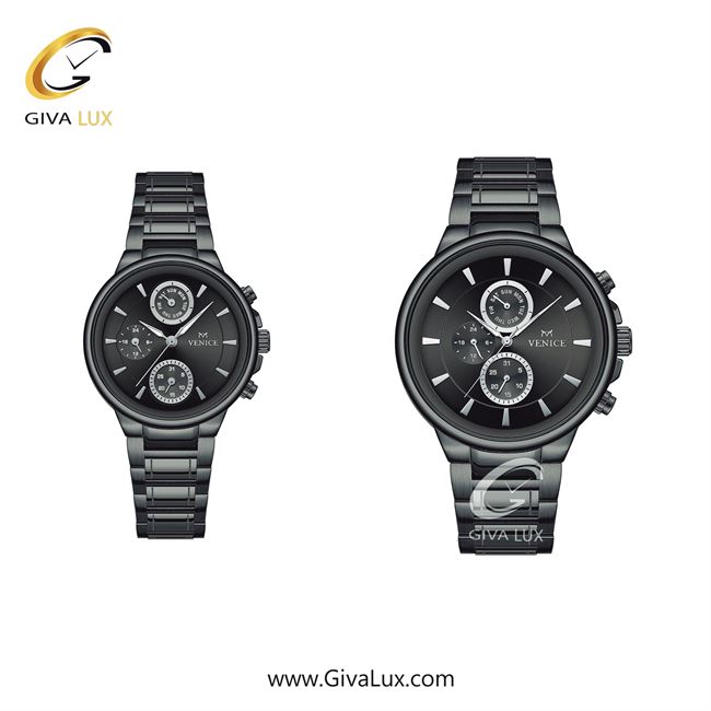 ساعت مچی اورجینال مردانه ونیز سه موتوره فول تایم تیتانیوم | تیتانیوم| دودی|تیتانیوم| کد رفرنس V801544603