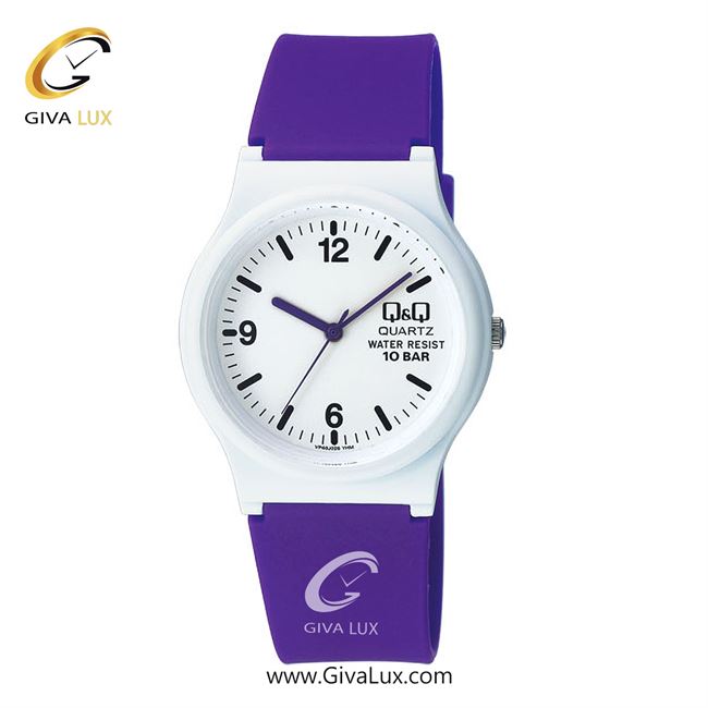 ساعت مچی اورجینال مردانه کیو اند کیو Q&Q سفید | بنفش| سفید| کد رفرنس VP46J026Y