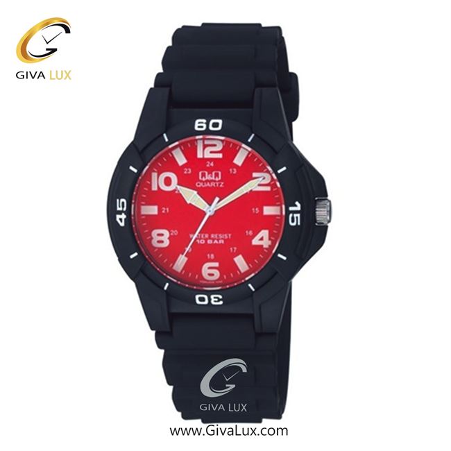 ساعت مچی اورجینال مردانه کیو اند کیو Q&Q مشکی | مشکی| قرمز| کد رفرنس VQ84J008Y